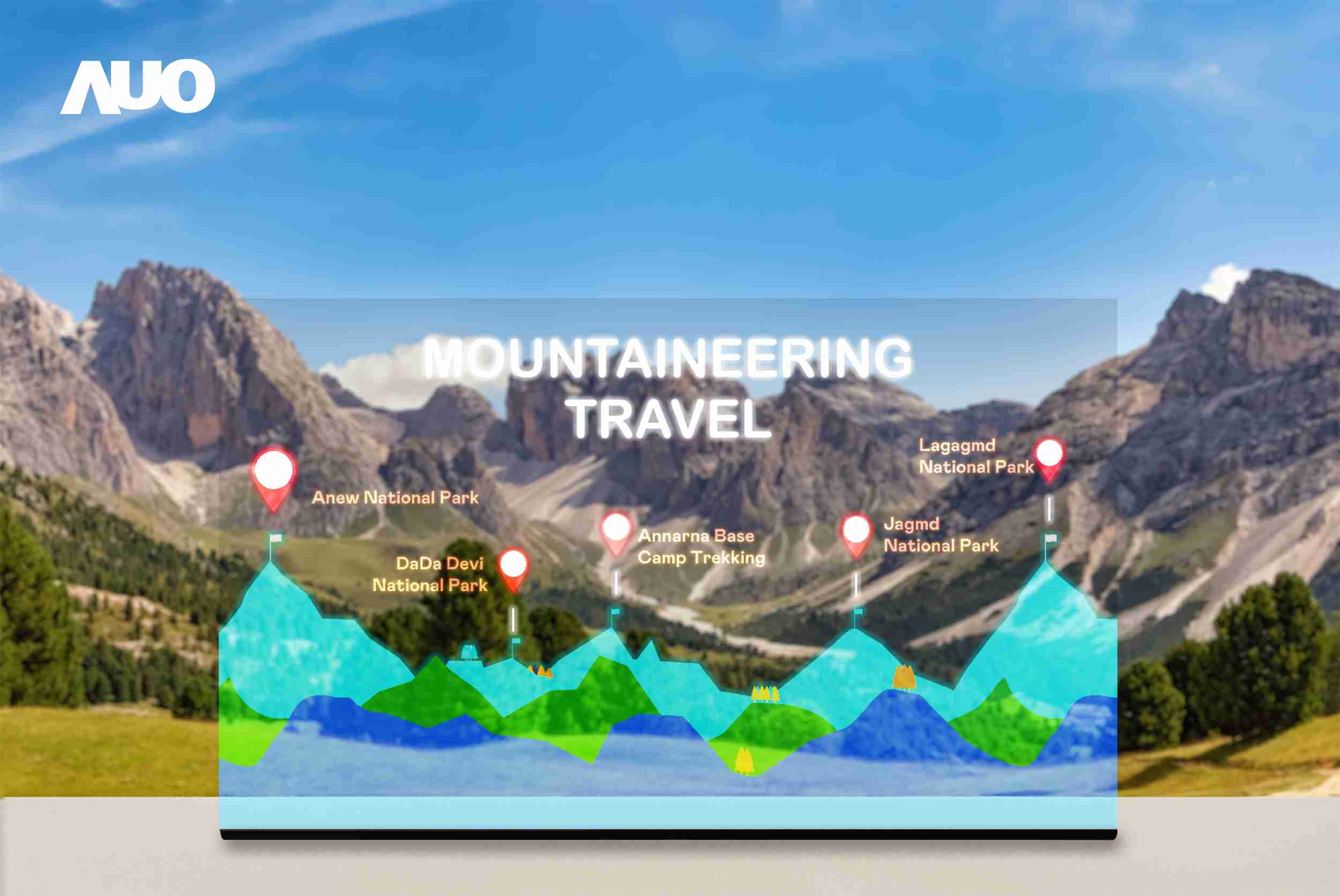 尊龙集团展示全球单片尺寸最大(*)42吋透明Micro LED显示器拼接而成的〝64吋透明Micro LED显示器〞，，，具备高透明度、、、、1,000 nits高亮度、、广色域、、、、采用三边无边框的无缝拼接等多重特色，，呈现超高清、、、细腻画质而不遮挡后方视觉，，，满足层峰需求，，，可广泛运用于零售、、艺术展览或商业空间等场域